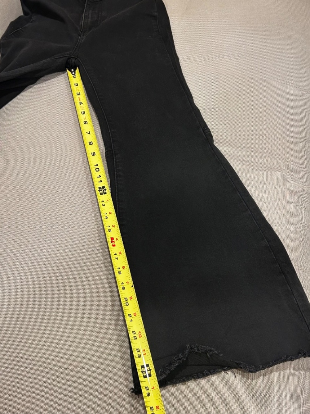 We The Free Extreme Flare High Rise Raw Hem Jeans Black - Picture 7 of 12